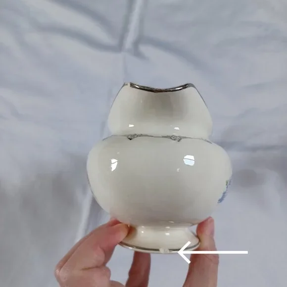 Vintage Homer Laughlin Gravy Boat Eggshell Nautilus O51N5 Floral Needlepoint USA - Picture 5 of 11